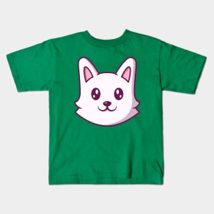 Cute Dog Face Cartoon (4) Kids T-Shirt